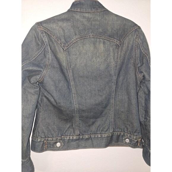 GAP Vintage 2003 Sherpa Lined Denim Jacket Women’s Medium • Band Collar Western - Picture 4 of 13